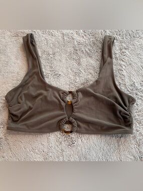 Ribbed Grey Tortoise Accent Bikini